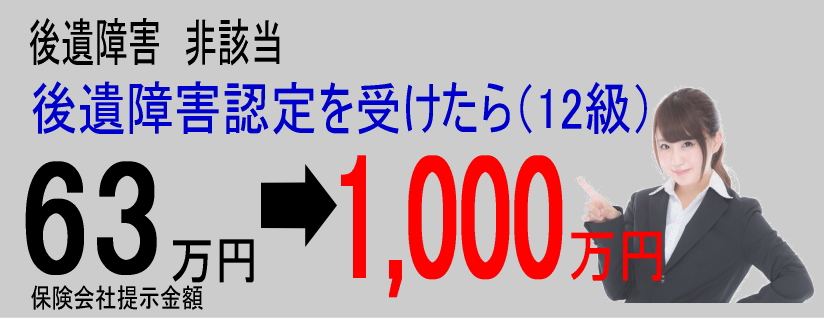 後遺障害非該当　12級後遺障害認定を受けたr？